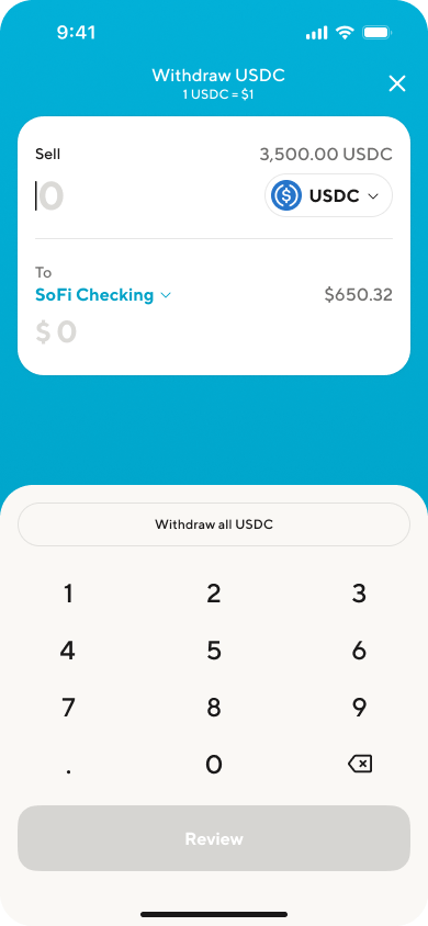Image from "How to withdraw funds from my SoFi Crypto account?"