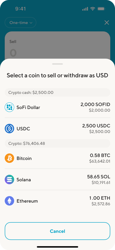 Image from "How to withdraw funds from my SoFi Crypto account?"