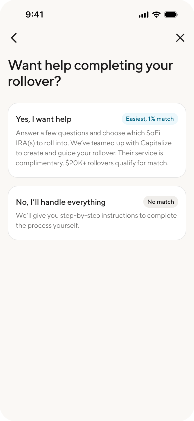 Image from "How to rollover a 401k with Capitalize?"