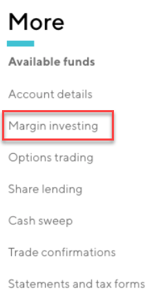 Image from "How do I disable margin trading on my account?"