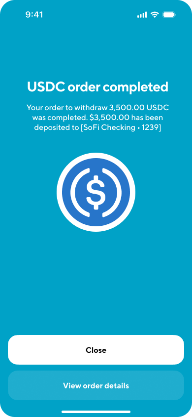 Image from "How to withdraw funds from my SoFi Crypto account?"