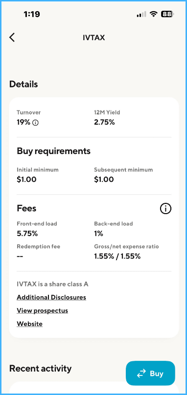 Image from "What are the fees associated with Alternative Funds and Mutual Funds?"