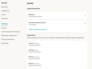 Image from "How do I update the password on my account?"