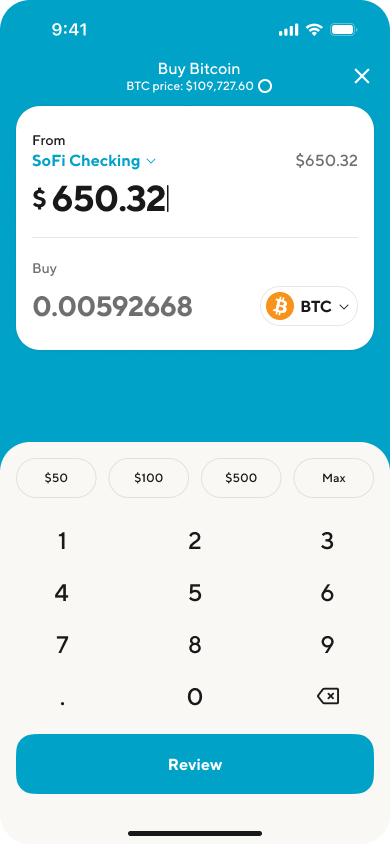 Image from "How do I transfer funds from my SoFi Checking and Savings Accounts to SoFi Crypto?"