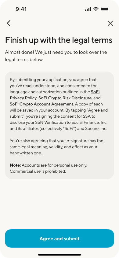 Image from "How do I open a SoFi Crypto account?"