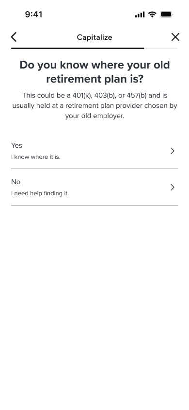 Image from "How to rollover a 401k with Capitalize?"