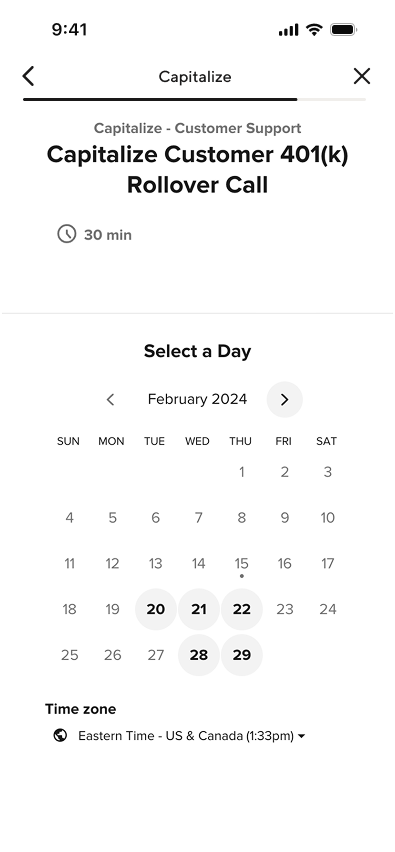 Image from "How to rollover a 401k with Capitalize?"
