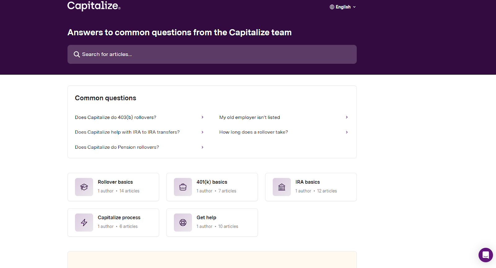Image from "How to check the status of a rollover via Capitalize?"