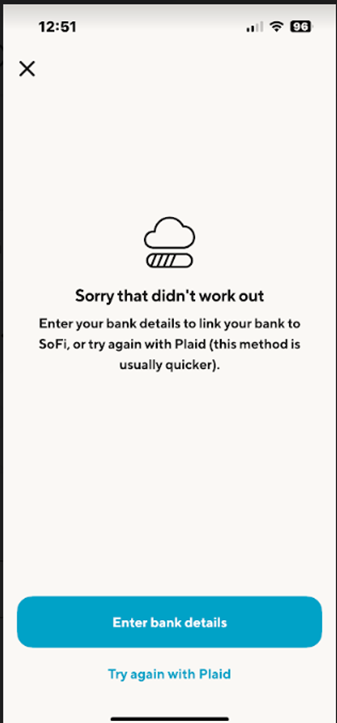 Image from "How do I manually connect my bank account to my SoFi Invest account without Plaid?"