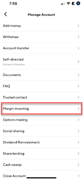 Image from "How do I apply for Margin Trading?"