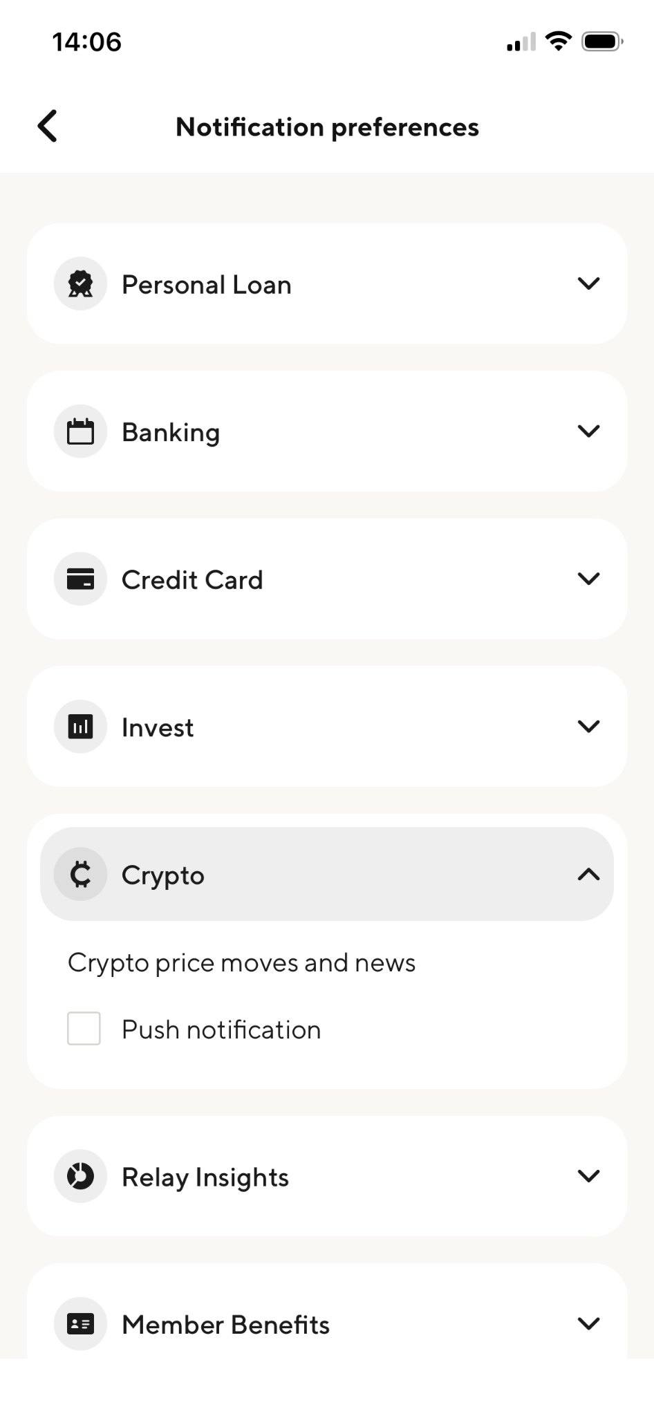 Crypto Notifications App