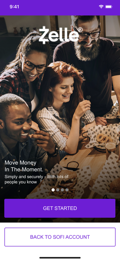 Image from "How do I enroll my SoFi Account with Zelle®️?"