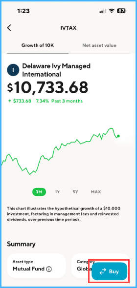 Image from "How do I place an order for an Interval Fund or Mutual Fund?"