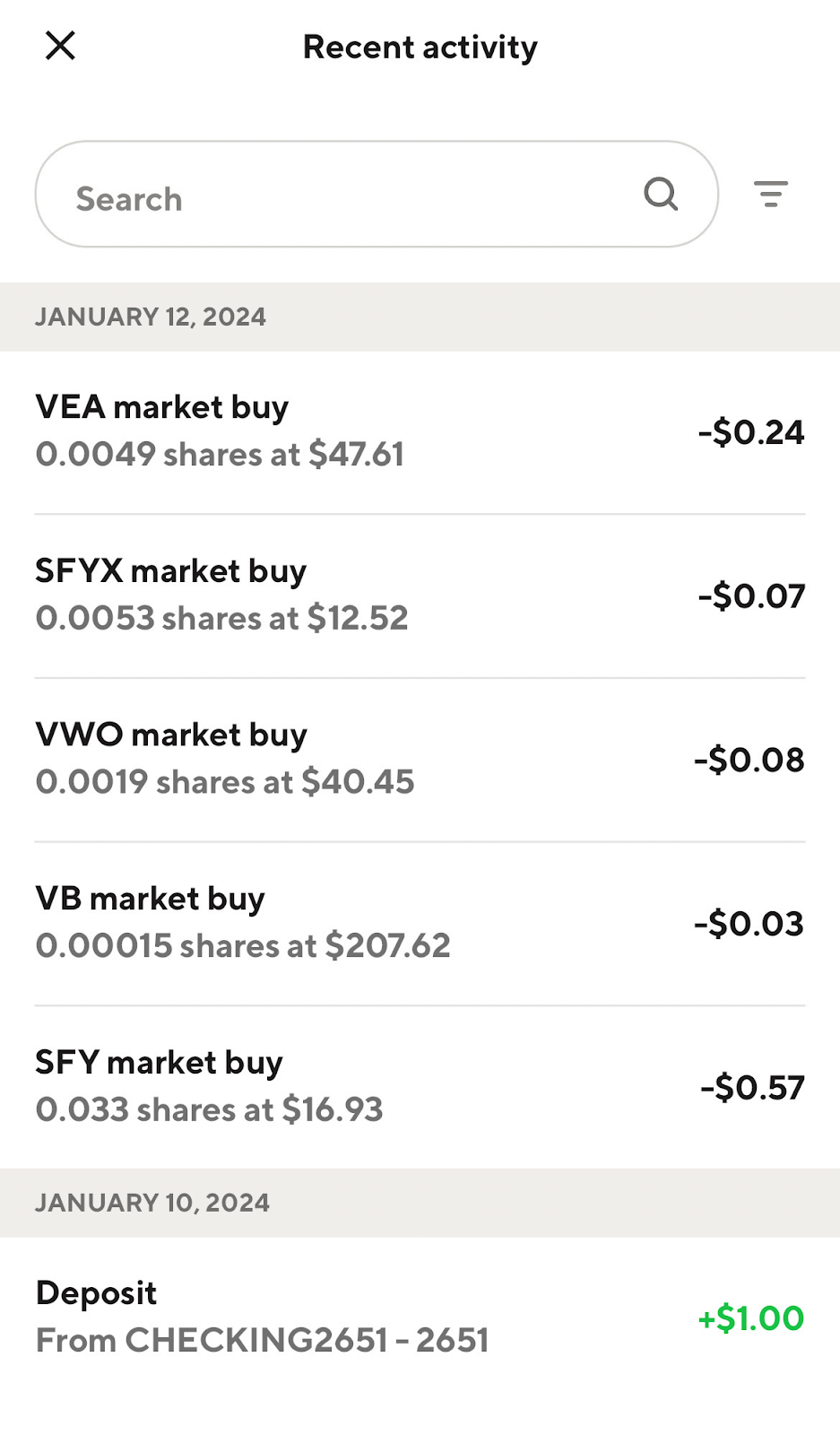 Image from "How do I view the transaction history for my Robo account?"
