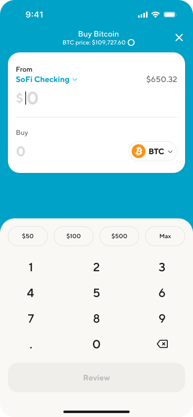 Image from "How do I transfer funds from my SoFi Checking and Savings Accounts to SoFi Crypto?"