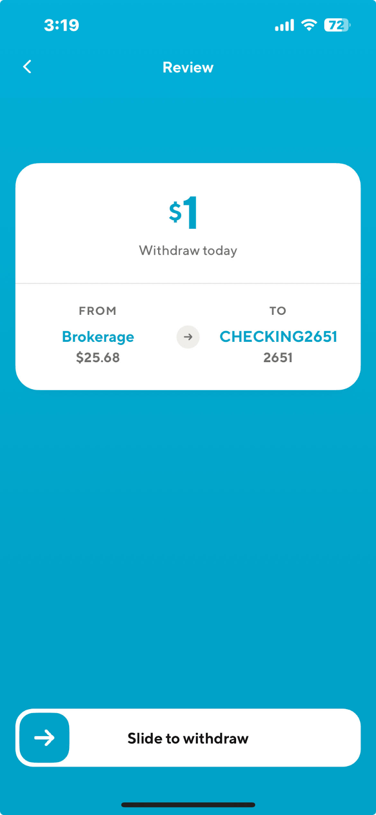 Image from "How do I withdraw cash from my SoFi Self-Directed account?"